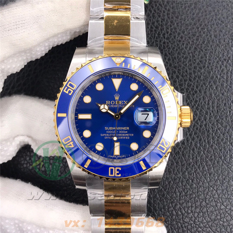 VS廠勞力士間金藍(lán)水鬼40mm「3135機(jī)芯」產(chǎn)品展示