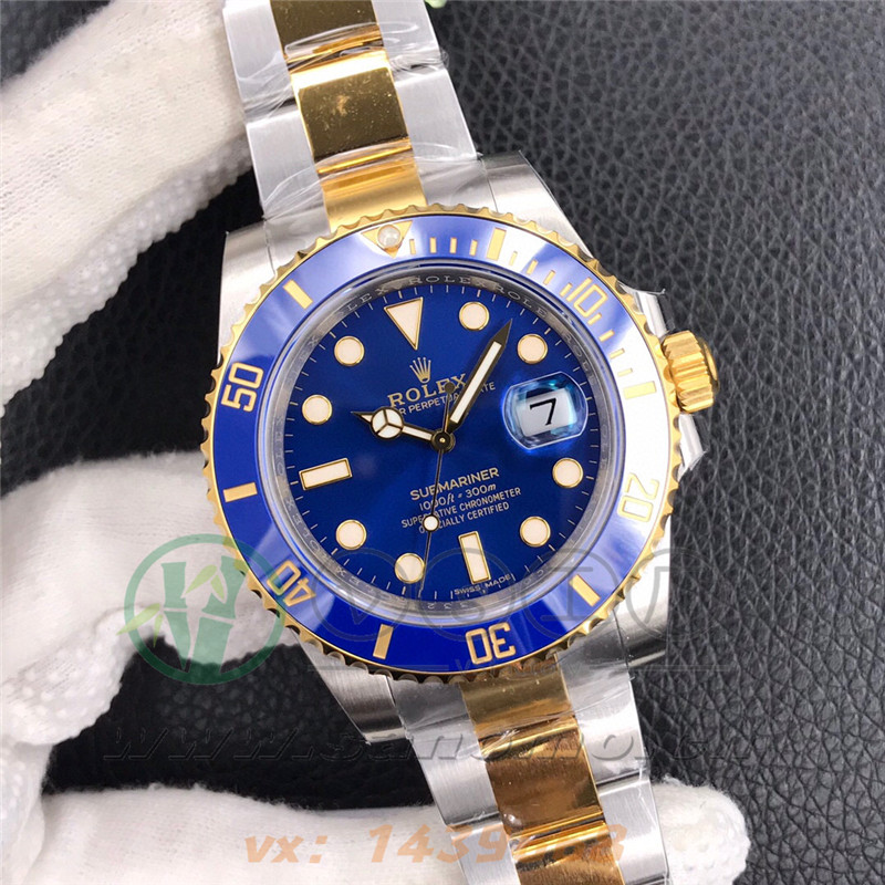 VS廠勞力士間金藍(lán)水鬼40mm「3135機(jī)芯」產(chǎn)品展示