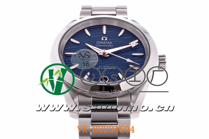 VS廠歐米茄海馬150女士腕表海浪藍(lán)盤金針產(chǎn)品展示