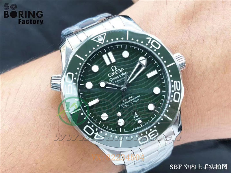 SBF廠(VS廠)歐米茄綠海馬300做工評測（SBF廠海馬300綠面有破綻嗎）